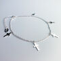 Sterling Silver Cross Charm Anklet, thumbnail 1 of 5
