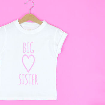 'Big Sister Heart' Announcement T Shirt, 4 of 6