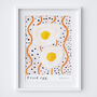 Fried Egg Art Print Brunch Kitchen Poster, thumbnail 9 of 12