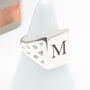 Men's Sterling Silver Initial Signet Ring, thumbnail 2 of 5
