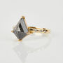 One Of A Kind Kite Salt And Pepper Diamond Engagement Ring, thumbnail 3 of 6