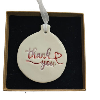 Thank You Ceramic Hanging Decoration – Keepsake Gift, 5 of 8