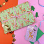 Christmas Reindeer Gift Wrap Three Sheets, thumbnail 3 of 4