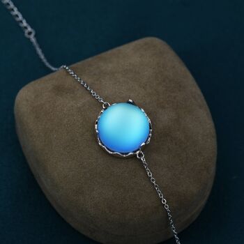 Sterling Silver Aurora Glass Crystal Bracelet, 2 of 12