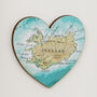 Custom Map 3D Heart Engagement Gift Wall Art, thumbnail 2 of 10