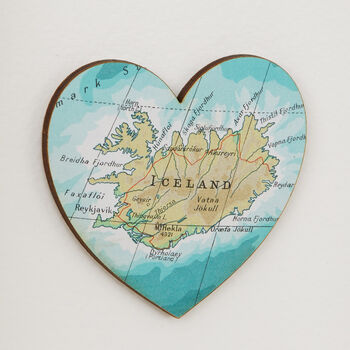 Custom Map 3D Heart Engagement Gift Wall Art, 2 of 10