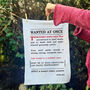 'Wanted: For Washing Up Duties' Tea Towel Gift For Husband, thumbnail 1 of 4