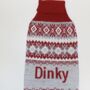 Personalised Knitted Christmas Dog Jumper, thumbnail 2 of 5