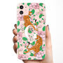 Personalised Tiger Cherry Floral Clear Phone Case, thumbnail 1 of 5
