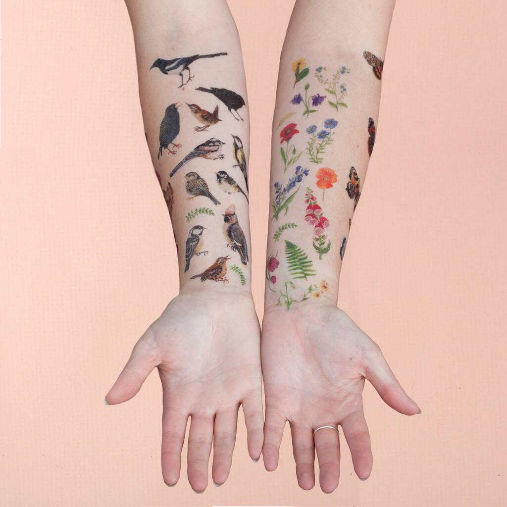 Wildflower Temporary Tattoo Pack By Little Paisley Designs |  
