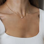 Maddie Bridesmaid Freshwater Pearl Gold Necklace, thumbnail 1 of 8