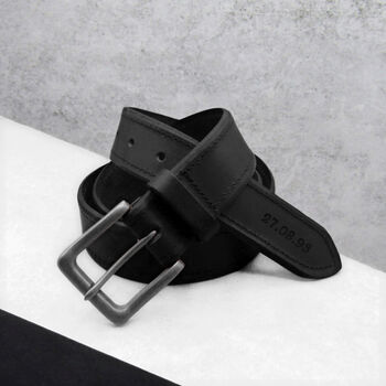 Personalised Thick Men's Leather Belt, 3 of 8