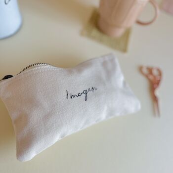 Hand Embroidered Personalised Sushi Pencil Case, 3 of 12