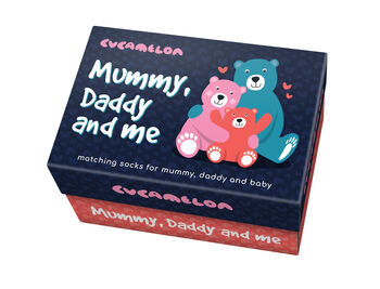 United Oddsocks Daddy, Mummy And Me Teddy Gift Box Set, 3 of 3