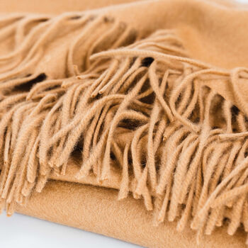 Personalised Tan Pure Cashmere Blanket Scarf, 5 of 7