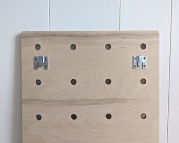 Birch Plywood Wooden Pegboard Shelving Display, 9 of 10