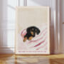 Dog Quote 'Stay in Bed with my Dog' Art Print, thumbnail 1 of 4