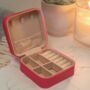 Stocking Filler Portable Jewellery Box Pink, thumbnail 1 of 8