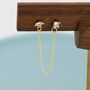 Sterling Silver Chained Earrings For Multiple Piercings, thumbnail 4 of 12