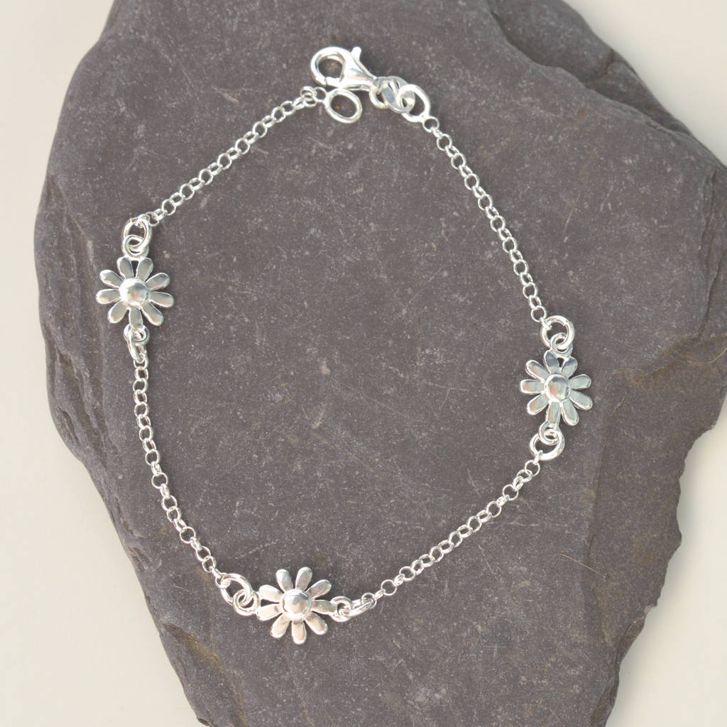 Flower silver bracelet Clearance