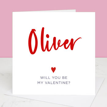 Will You Be My Valentine Personalised Valentine's Day Card, 2 of 5