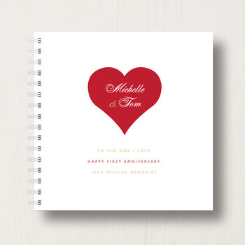 Personalised Love Heart Memories Album, 7 of 8