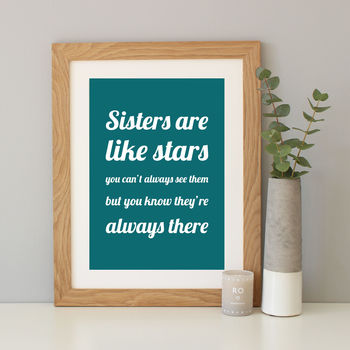'Sisters Are Like Stars' Gift Print, 12 of 12
