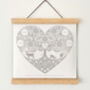 Personalised Woodland Family Tree Canvas Wall Hanging, thumbnail 2 of 6