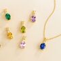 Peridot Pendant Necklace In Sterling Silver And Gold, thumbnail 5 of 11