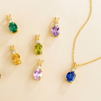 Peridot Pendant Necklace In Sterling Silver And Gold, 5 of 11