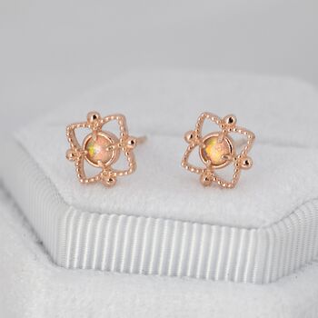 Vintage Style Opal Lace Stud Earrings, 6 of 12