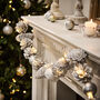 Frosted White Christmas Garland With Lights, thumbnail 3 of 5