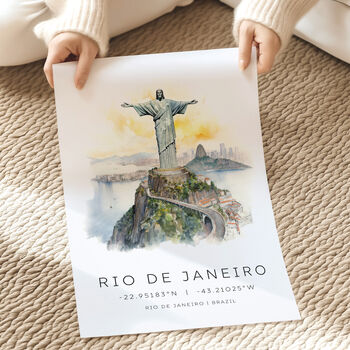 Rio De Janeiro Brazil Travel Illustration Poster, 4 of 7