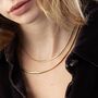 Gold Plated Flat Snake Chain Necklace, thumbnail 4 of 5