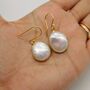 Gold Plated Sterling Silver Pearl Earrings, thumbnail 1 of 8