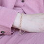 Blue Gold Crystal Beaded Bracelet, thumbnail 1 of 12