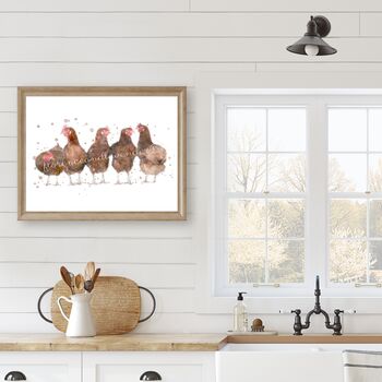 'A Mothers Meeting' Chicken Print, 3 of 5