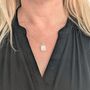 The Rectangle Moonstone Necklace, Silver, thumbnail 2 of 9