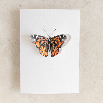 Orange Butterfly Watercolour Pop Out Card, 2 of 3