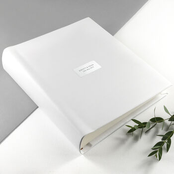 Personalised White Leather Photo Album, 5 of 12