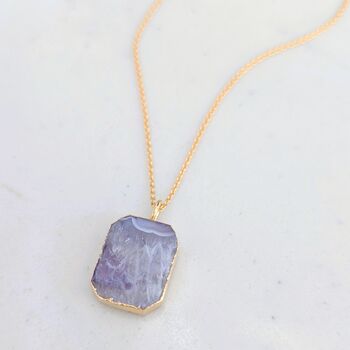 Amethyst Strata Necklace, Purple And Pink Tones, 3 of 9