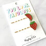 Strawberry And Watermelon Hair Slides, thumbnail 2 of 6