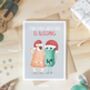 Blissmas Cute Christmas Card For Husband Wife Partner, thumbnail 3 of 4