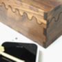 Personalised Solid Walnut Wood Engraved Keepsake Box, thumbnail 9 of 9