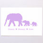 Personalised Elephant Family Print, thumbnail 4 of 9