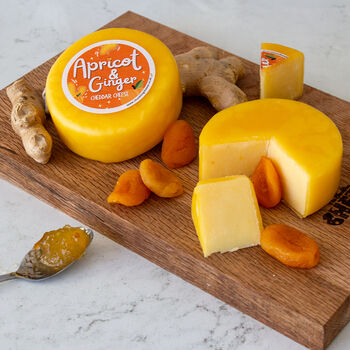 Apricot And Ginger Cheddar Cheese Truckle 200g, 3 of 3