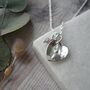 Birthstone Hammered Heart Necklace, thumbnail 5 of 6