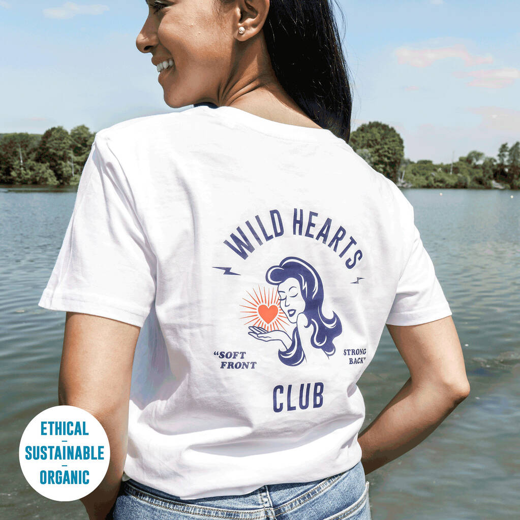 Wild Hearts Club Organic T Shirt, 1 of 6