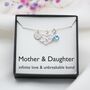 Mum And Daughter Necklace, Infinity Charm Jewellery For Mum, thumbnail 1 of 6