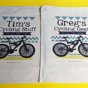 Personalised 'On Yer Bike' Cycling Storage Bag, 4 of 12